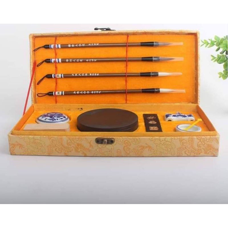 Bộ văn phòng tứ bảo hộp gấm